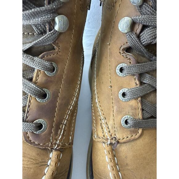 Harley-Davidson Men’s Brown Leather Motorcycle Boots Lace-Up Size 8.5M D93136 - Picture 8 of 13